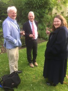 Enjoying the wine reception on a sunny evening at the Fourth Bicentennial John Keats Conference